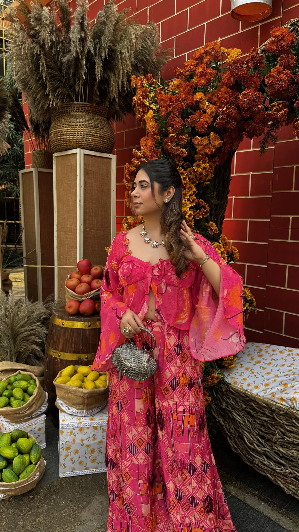 Embellished Overtaker Set - Pink