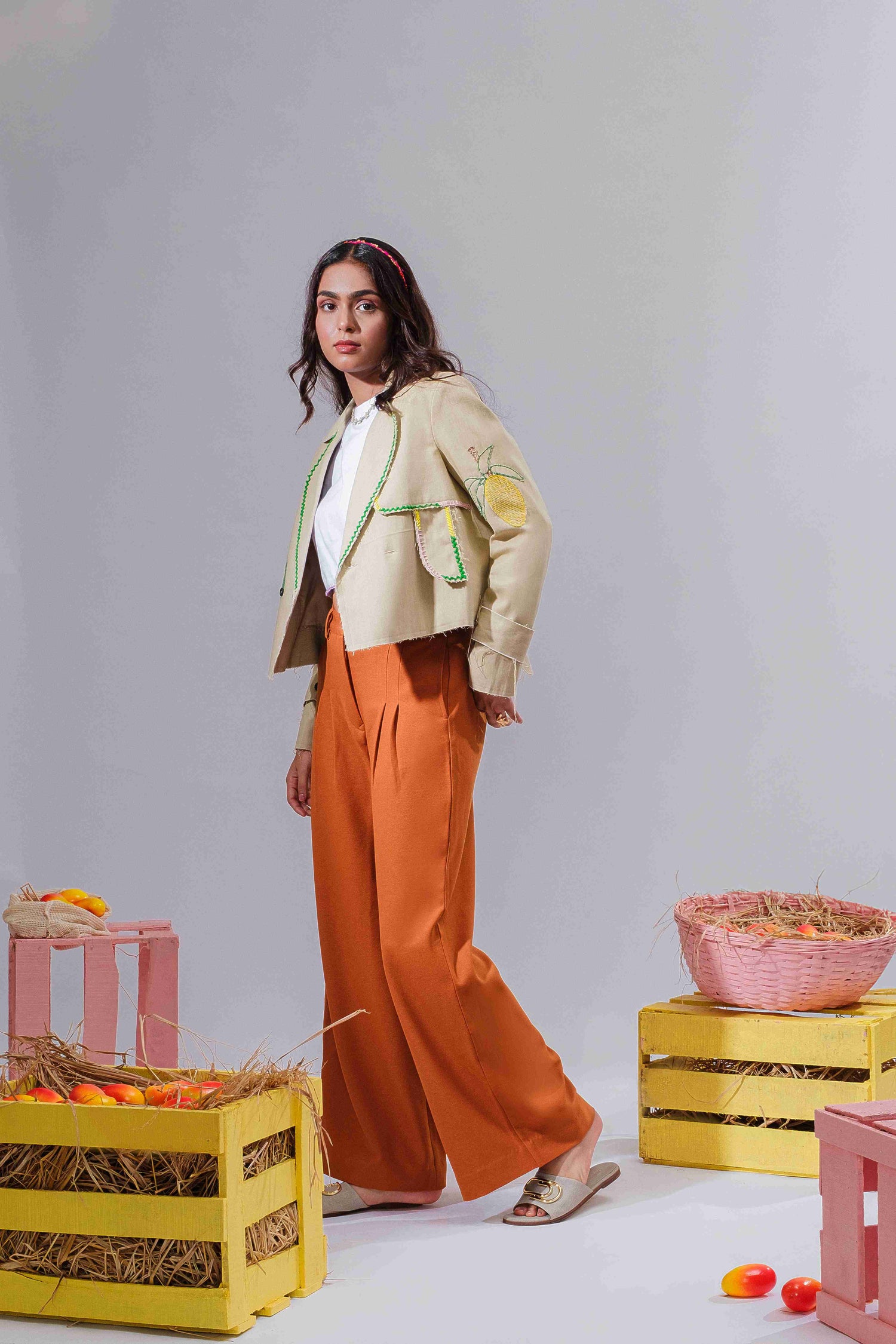 Mango Tree - Embroidered Jacket