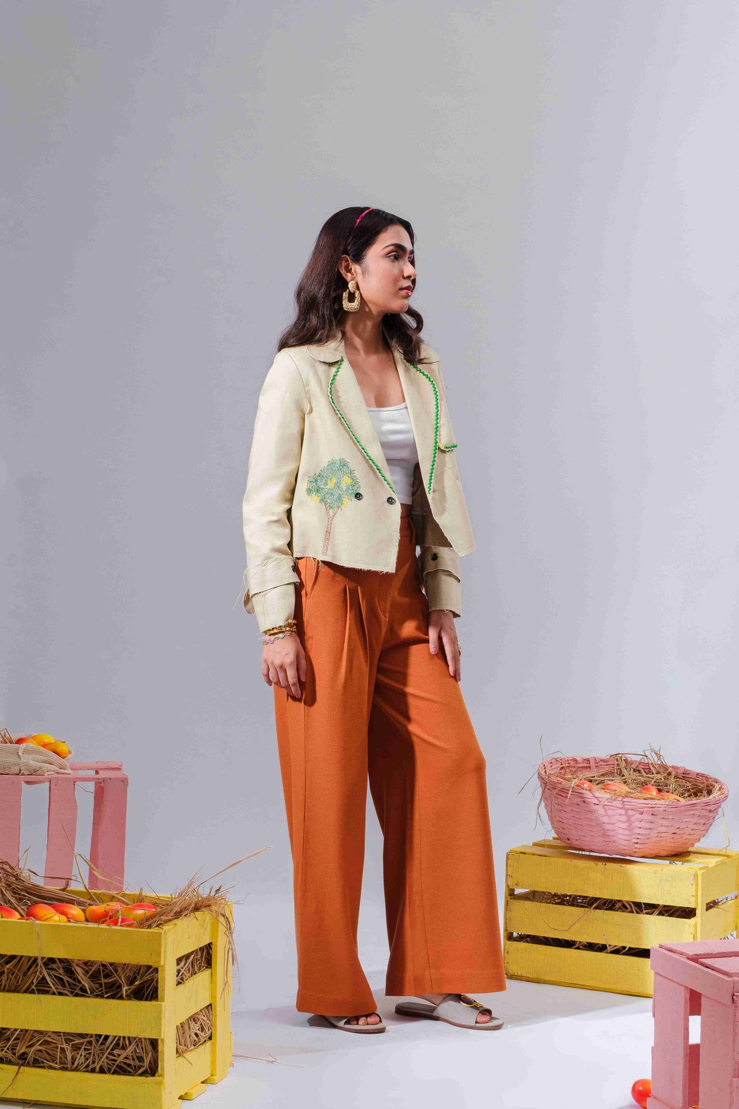 Mango Tree - Embroidered Jacket