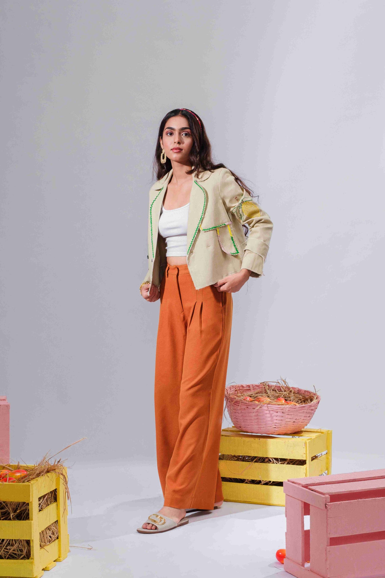 Mango Tree - Embroidered Jacket