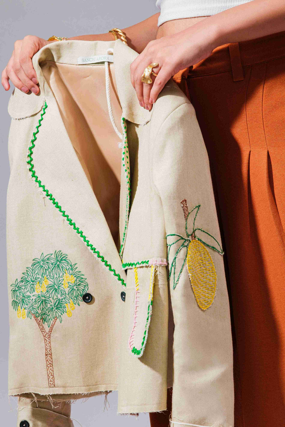 Mango Tree - Embroidered Jacket
