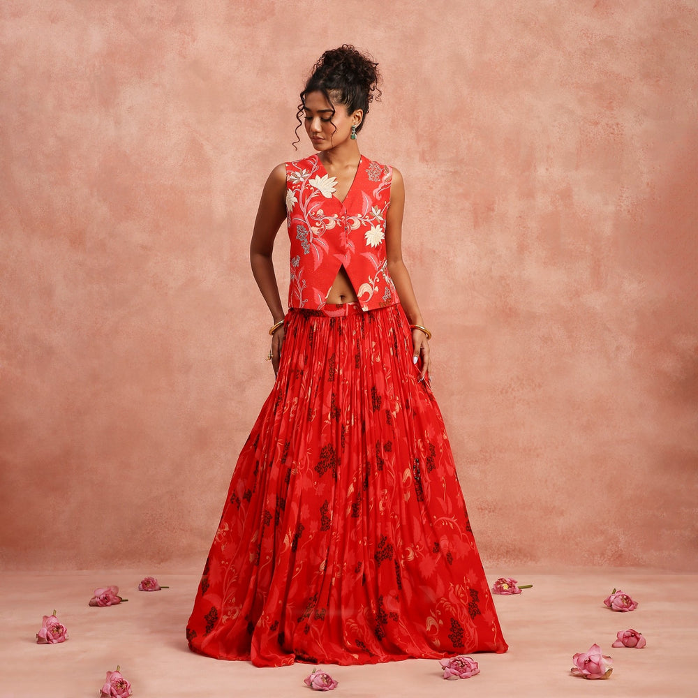 red light with waistcoat