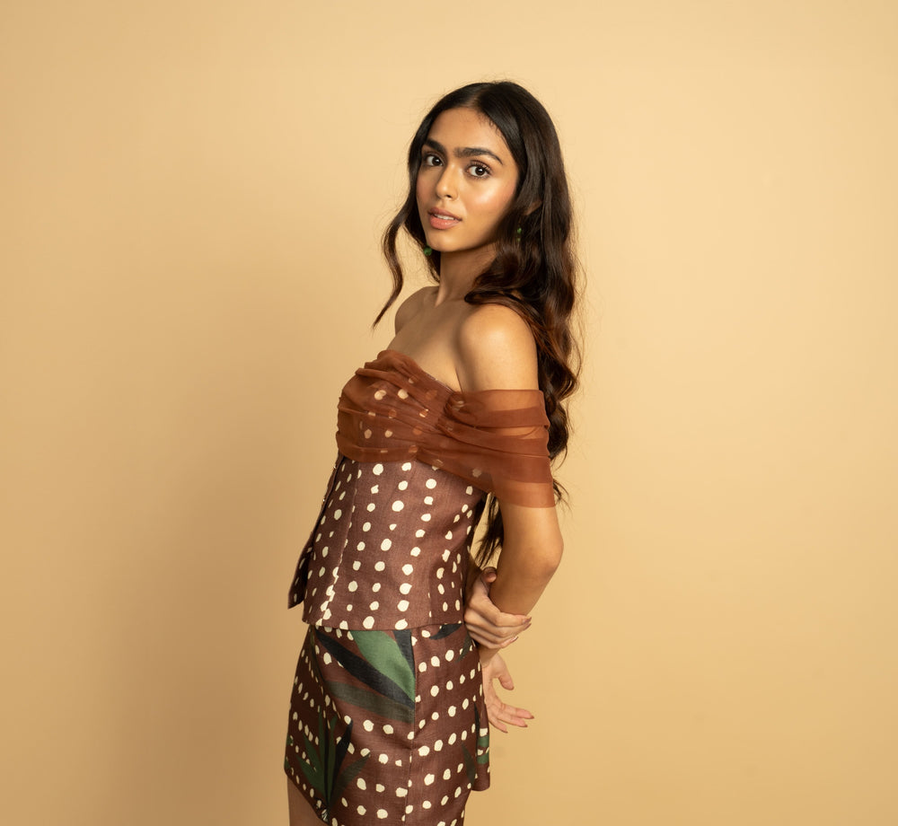 Mocha Polka Top